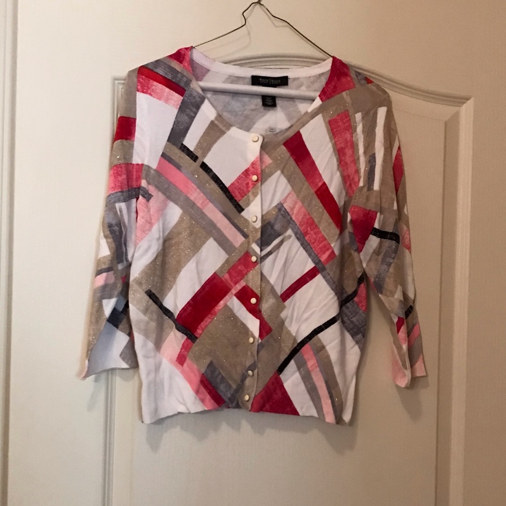 NWT WHBM sweater/cardigan w/ 3quarter sleeves SZ M